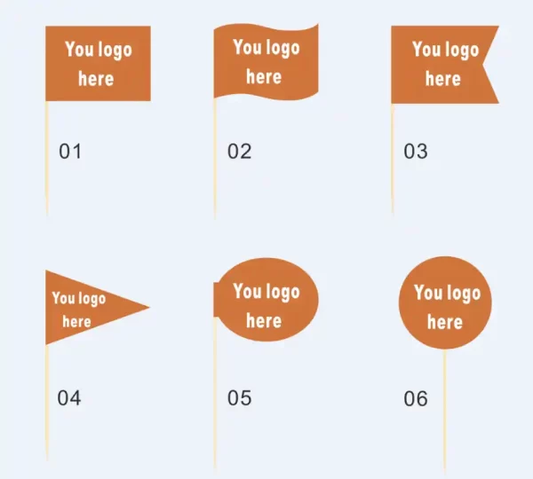 Custom Toothpick Flag Template